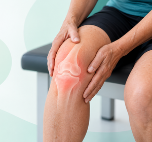 Knie strekken vanuit een stoel als oefening bij knieartrose